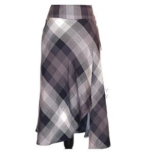 East 5th Skirt A-line Plaid Black Gray